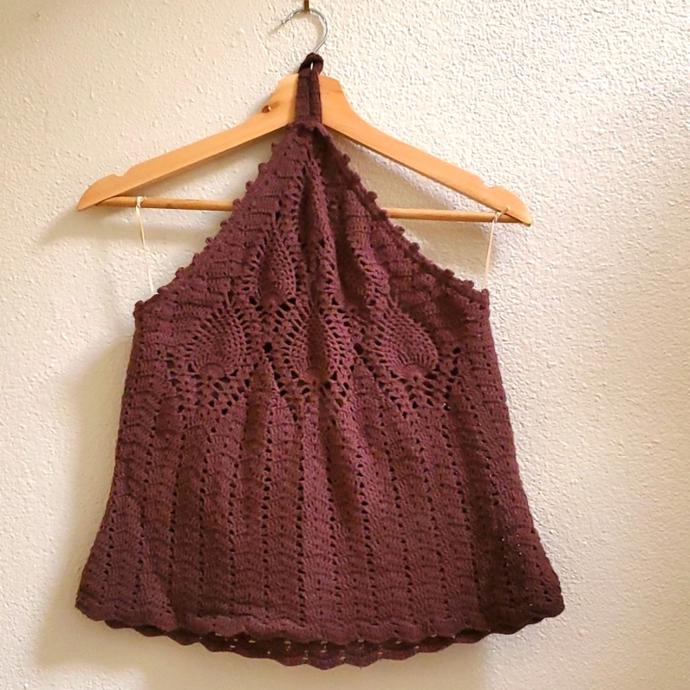 Retro Crochet Halter Top Moda International